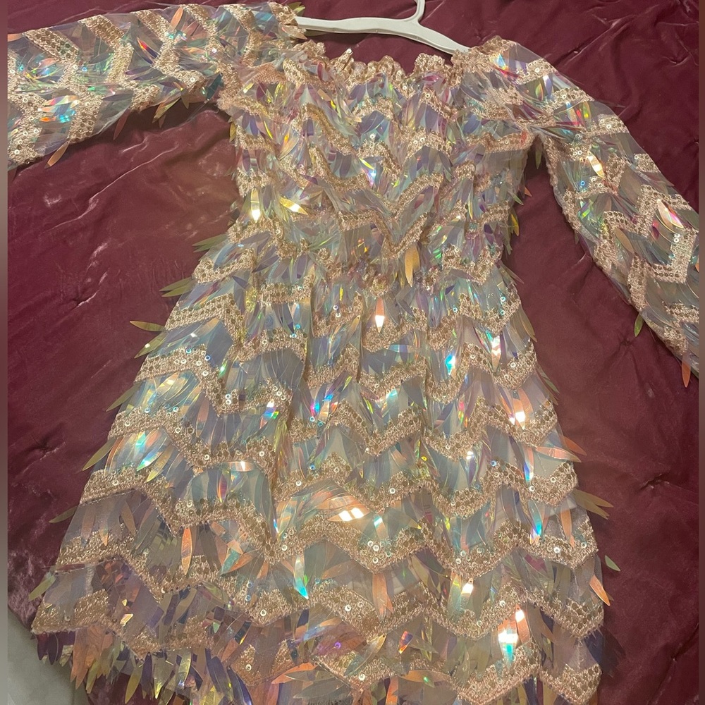 Iridescent Sequin Romper